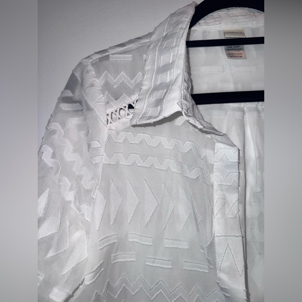 L*Space Geometry Print Sheer Tunic Cover Up - Picture 5 of 11